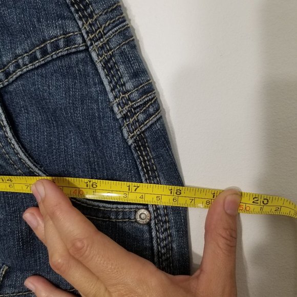 Thyme Maternity Denim Classic Jean Pencil Skirt Stretch Belly Panel Pockete XS - Picture 8 of 8